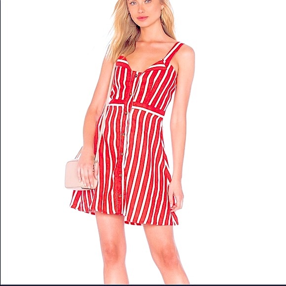 Faithfull the Brand Le Petite Striped Linen Dress Size 2 - Picture 2 of 8